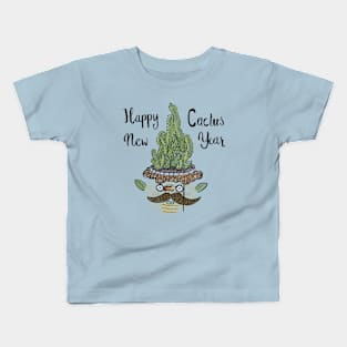 Happy cactus new year Kids T-Shirt